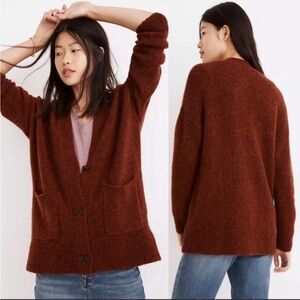 Madewell Allston Double Button Cardigan Sweater Boho Oversized  XS Wool